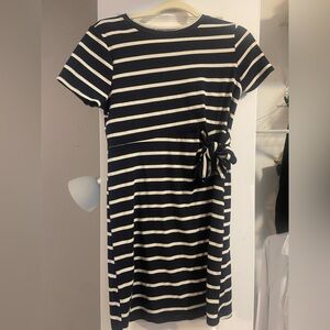 Cynthia Rowley Navy and White Fit and Flare Mini Dress